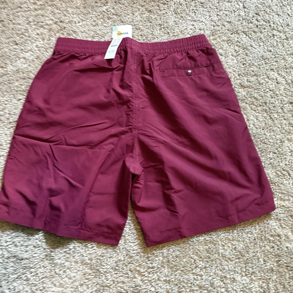 Brand New J Crew Burgendy Trunks Shorts Lined 7